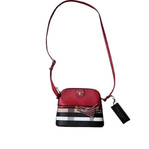 Deluxity Los Angeles Plaid & Red Crossbody NWT